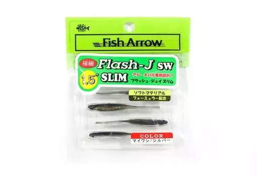 Fish Arrow Мягкая приманка Flash J Slim SW 1,5 дюйма 5 шт. в упаковке #105 (0318)