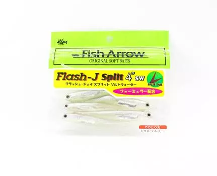 Fish Arrow Мягкая приманка Flash J Split SW 4 дюйма 5 шт. в упаковке #100 (8788)