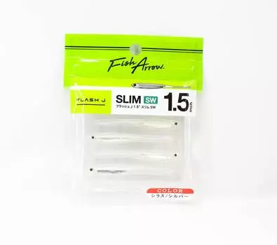 Fish Arrow Soft Lure Flash J Slim SW 1.5 Inch 5 Piece per pack #100 (0271)