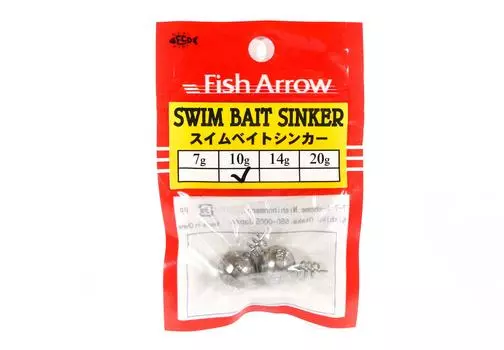 Fish Arrow Swim Bait Sinker 10 грамм 2 шт. в упаковке (1216)