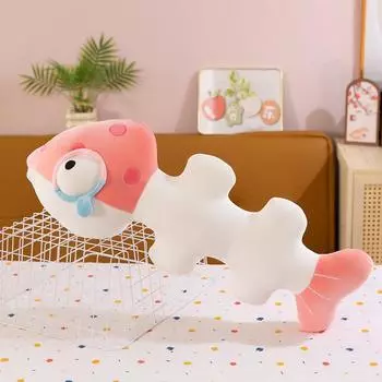 Fish Bone Design Plush Pillow With Pp Cotton For Home Lounge And Giving Gift