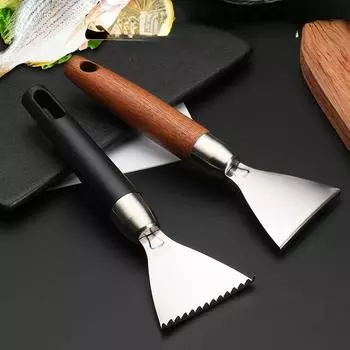 Fish Cleaning Knife Scales Scraper Stainless Steel Kitchen Accessories Tools Manual Scaler Planer Brush