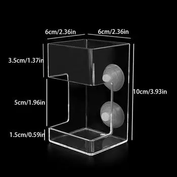 Fish Feeder Polystyrene Aquarium Feeding Ring Floating Food Tray Transparent Feeder Square Circle With Suction Cups