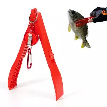 Fish Pong Крокодиловый захват Рыболовный захват Gar Grip Рыболовные инструменты Рыболовные щипцы Щипцы для рыбы Ножницы для ловли рыбы Держатель для оборудования для ловли рыбы красный
