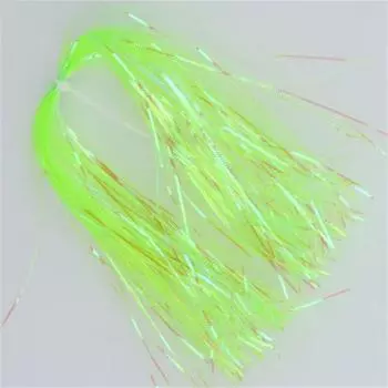 Fish Scale Tying Flash Tinsel Simulates Gliss Glow Strands DIY Corrugated Flash Strands Flies chartreuse