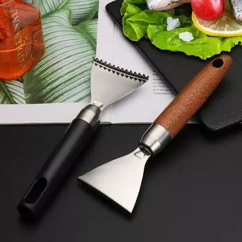 Fish Scalping Scraper Stainless Steel Fish Scale Planer Reusable Scraping Seafood Tools Kitchen Accessories For Scaled Seafood