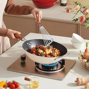 Fish Spatula Stainless Steel Slotted Fish Flipper Spatula Nonstick Wooden Handle Beefsteak Shovel For Grilling Flipping Frying CHINA