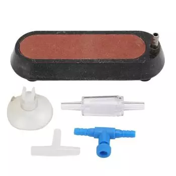 Fish Tank Air Refiner Aquarium Air Stone Disc Bubble Diffuser with Air Pump AccessoriesS Black S чёрный