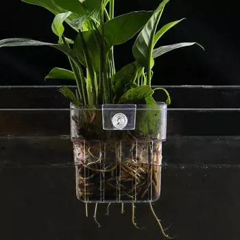 Fish Tank Plant Holder Aquarium Plant Basket with Hook Fish Tank Plant Cup Aquatic Plant Cup Aquarium Decorations Plants Pot чистый