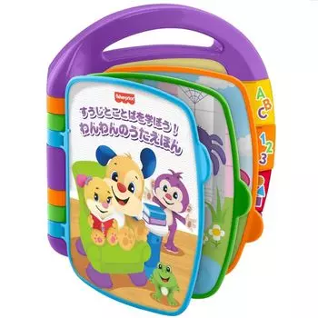 Fisher Price Давайте учить слова вместе с Suuji! Собака и собачья песенка с картинками [Игрушка для малышей] [Образовательная/Цифры/Английский/Иностранный язык] [6-36 месяцев] HMV96