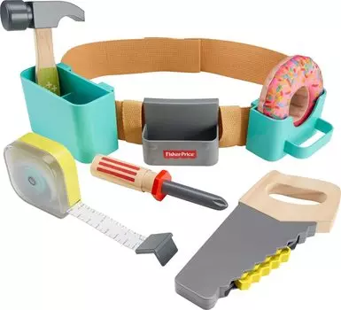 Fisher Price Деревянный ролевой набор для самостоятельной игры с поясом Деревянная игрушка GGT60
