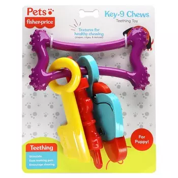 Fisher-Price, Pet, Key-9 Chew, Игрушка для прорезывания зубов, Для собак, 1 жевательная игрушка