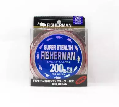 Fisherman Лидер шок-стелс из нейлона Super Stealth 200 фунтов x 60 метров (0078) чистый