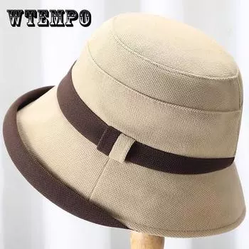 Fisherman s Hat Women s Simple and Versatile Hat Outdoor Travel Sun Shading Solid Color Fashionable Big Head Circumference Basin Hat легкие хаки