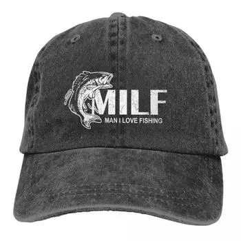 Fishing Baseball Caps Peaked Cap MILF MEME ART Sun Shade Cowboy Hats for Men Trucker Dad Hat Adjustable шампанского