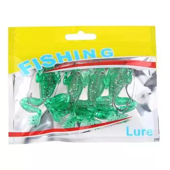 Fishing Double Propeller Legs Frogs Lures Baits Silicone Soft Single Hook 5.2g/6cm Topwater Wobblers Artificial Baits 1