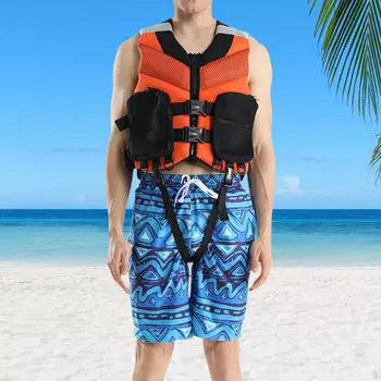 Спасательный жилет для рыбалки, удобный жилет для каякинга, водных видов спорта, рыбалки 2XL
