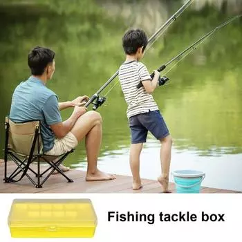Fishing Lure Box Double-layer Multi-Compartments Portable Waterproof Heavy Duty Artificial Fishing Bait Accessories S
