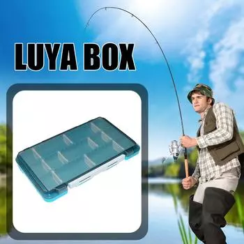 Fishing Lure Portable Box Waterproof Universal Fish Tool Storage Organizer Shockproof Adjustable Patch Fishing Gear Accessories серый