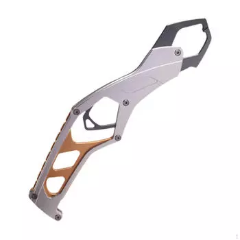 Fishing Plier, Fish Gripper Gadget Split Ring Opener Portable Freshwater Lightweight серебряный