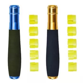 Fishing Rod Grip Aluminium Alloy EVA Foam Grips Non-Slip Fishing Rod Handle Grip for DIY Rods Change golden