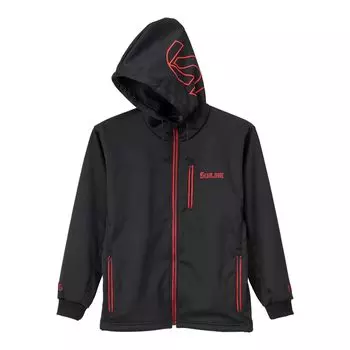 Fishing Tackle Parka Fleece Full Zip Hoodie Black x SUN LINE Red 3L Size [Sunline]
