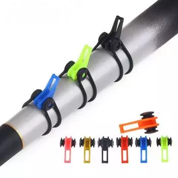 Fishing Tool With Rubber Rings Jig Hooks Fishing Hook Keeper Fishing Rod Fixed Lure Bait Holder красный