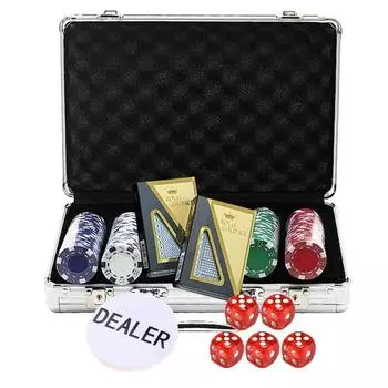 Фишка казино международного стандарта, высококачественный серебряный жесткий футляр и фишка казино, настольная игра для представителей Кореи