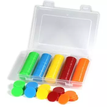Фишки для покера Azuki Home, фишки казино с футляром для хранения для рулетки, баккары, блэкджека, маджонга, 250 штук (5 цветов)