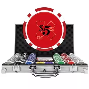 Фишки для покера HEITOK Poker Chip Poker 300, пронумерованный алюминиевый кейс, совместимый с Texas, включает в себя 5 игральных костей и 2 набора игральных карт, фишки, пронумерованные, 11,5 г,