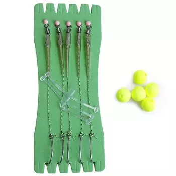 FISHKING 5 шт. леска для ловли карпа готовые связанные карповые волосяные оснастки готовые карповые крючки леска волосяной стопор крючки для ловли карпа 2# 4# 6# 8# красный