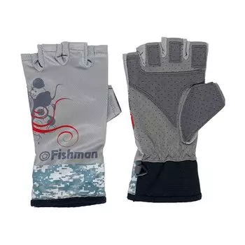 FISHMAN Summer 5 Fingerless Gloves Gray L GB-201803