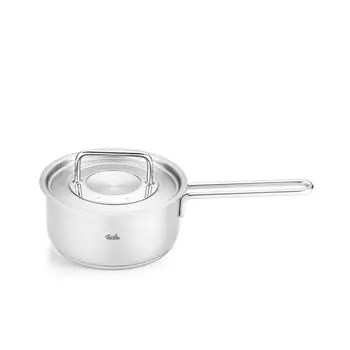 Fissler One Hand Pot 16 см Кастрюля Pure Collection с крышкой из нержавеющей стали Совместимо с газом Сделано в Германии Японский серебряный огонь/IH [Авторизованный