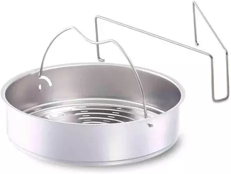 Fissler Steaming Перфорированный штатив для приготовления на пару Сделано в Рекомендуется как японская доска из нержавеющей стали, пароварка, корзина, 22 см, В комплекте, Германия, Подарок,