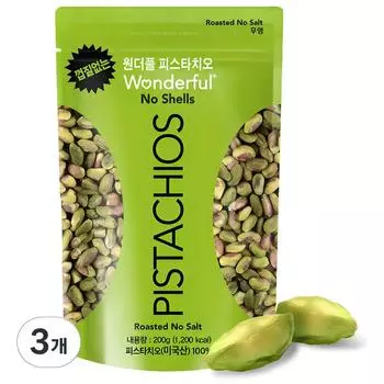 Фисташки Wonderful Pistachio Shellless, 200 г, 3 шт., корейские орехи