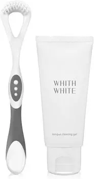Fiswhite Tongue Polishing Gel Tongue Brush в комплекте 80 г Неприятный запах изо рта Гипоаллергенный очиститель языка