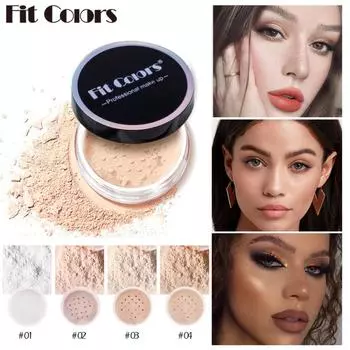 Fit Colors 4 Concealer Repair Рассыпчатая пудра, водостойкая и устойчивая к поту, масло для контроля масла нелегко удалить макияж, пудра для фиксации макияжа 01