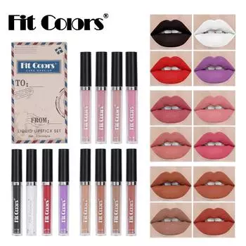 Fit Colors Don t Dip The Cup Lip Gloss 4 Sacred Matte Matte Cup of Brown Набор блесков для губ A