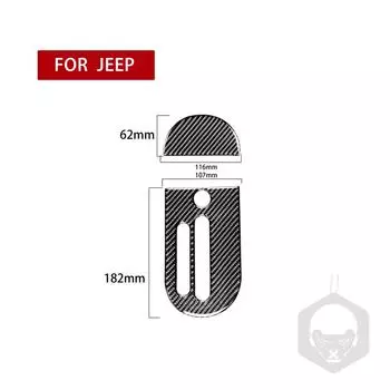 Fit for Jeep Wrangler 2007 2008 2009 2010 Car Accessories Real Carbon Fiber Gear Wear-resistant Automotive Interior Stickers чёрный