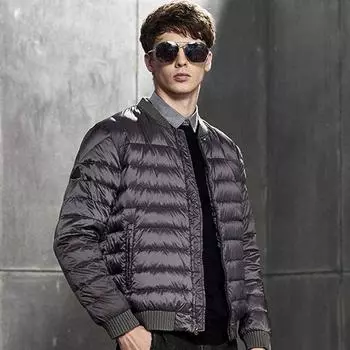 Fitaylor зимняя мужская ультралегкая пуховая куртка, теплая парка из 90% белого утиного пуха, парка с воротником-стойкой, бейсбольная форма, верхняя одежда на молнии S