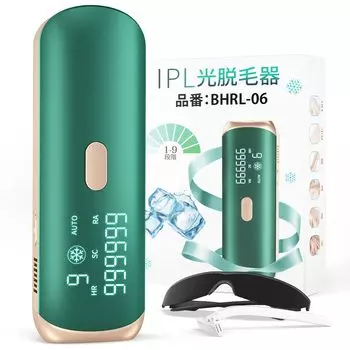 Fitflexion совместим с Home Cold Hair 9 уровней мощности Оптический автоматический эпилятор для всего тела поставляется с защитными очками Эпилятор, vio, Эпилятор, зелёный