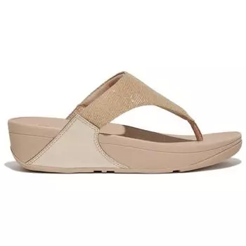 Fitflop Lulu Shimmerlux Шлепанцы с перемычкой для пальца см, Женские, Бежевый, 24.5 бежевый