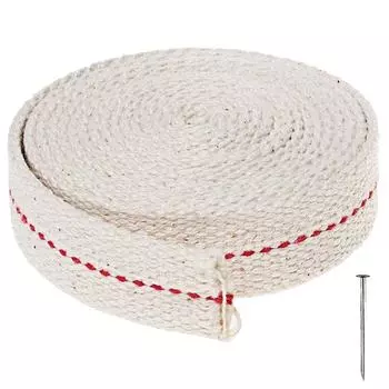 Фитиль для лошадиной лампы Керосиновый фитиль для лампы с фиксированной иглой Полностью хлопковая лампа Прочные бытовые инструменты белый