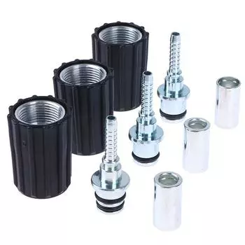 Фитинги для шланга мойки высокого давления D14 D15 мм кольцевая гайка M22 фитинг для шланга мойки автомобиля поворотный соединитель