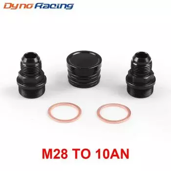 Фитинги сапуна заднего блока и заглушка черного цвета для Honda Acura B16 B18C, улавливающий бак M28 до 10AN