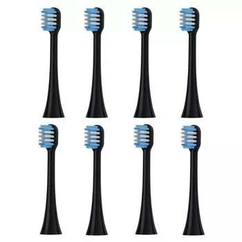 FitMount Compatible with Panasonic Electric Replacement Compatible with Panasonic Compatible Plaque Regular Soft Extra Fine 8 Black Doltz, Toothbrush, чёрный