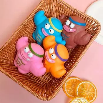 Фитнес-эксперт Лара Ле Мускул Воин Декомпрессионная игрушка Tpr Vent оранжевый