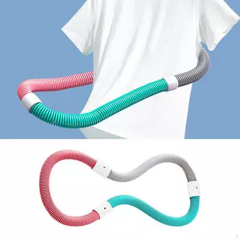 Фитнес Хулахуп Мягкий Пружинный Утяжеленный для Занятий Спортом в Помещении и на Открытом Воздухе Пилатес