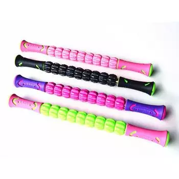 Фитнес Йога Снятие боли в мышцах Расслабляющий роликовый массажер для ног и голеней розовый