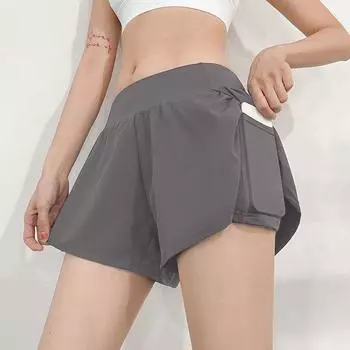 Фитнес-костюм для похудения, сетчатый, эластичный, быстросохнущий, для йоги Sea rock ash shorts M(Suggested 47.50 kg-52.50 kg)